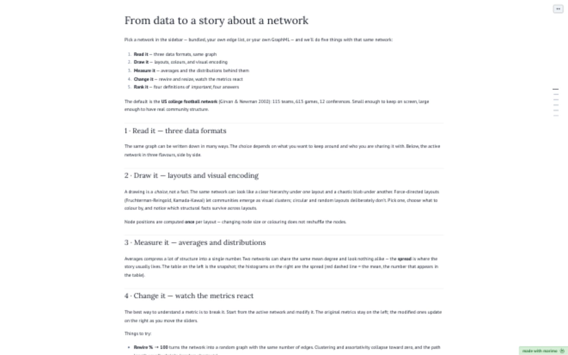 Screenshot of Intro to Networks